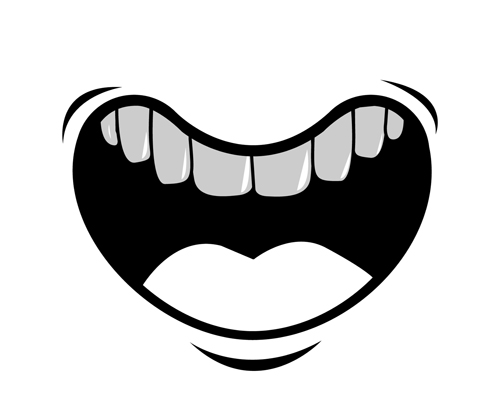 Jeu de vecteur de bouche et de dents de dessin animé 09 dessin animé dents bouche   