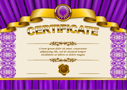 Vektorzertifikat-Schablone exquisiten Vektor 06 Zertifikatsvorlage Zertifikat exquisite Diplom   