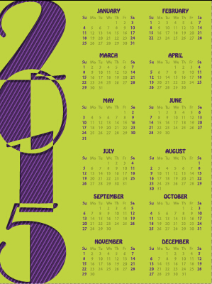 Classique 2015 calendrier vector design Set 02 Classique calendrier 2015   