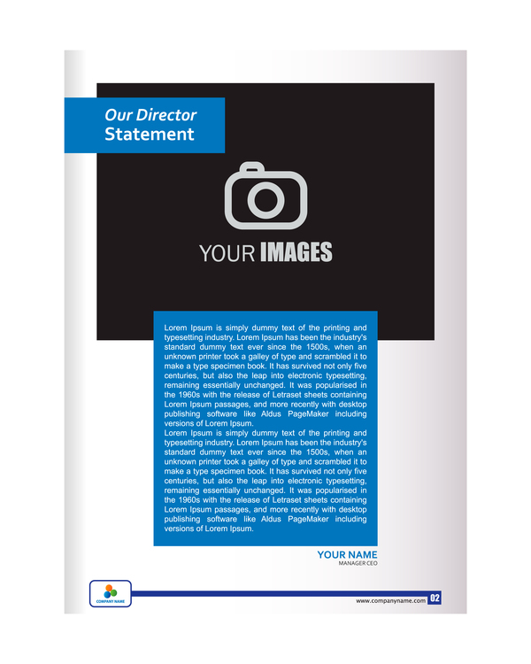 Brochure de la société couvrent les styles bleus vecteur 02 styles couverture compagnie brochure Bleu   