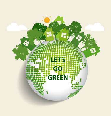 Grüne Ökologie Erde-Plakatdesign Vektor 01 Plakatdesign Plakat Ökologie grün Erde   