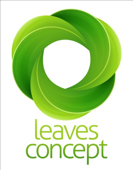 Vecteur de logo de feuilles vertes 01 vert logo feuilles   
