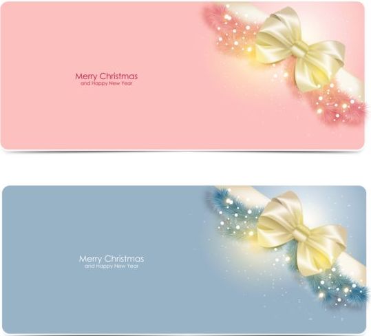 Rosa mit grauer Weihnachtskarte mit Bogenvektor Weihnachten pink Karte grau Bogen   