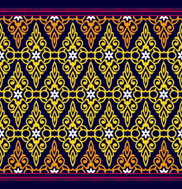 Rétro fleuri seamless pattern vecteurs 10 sans soudure police rétro motif fleuri   