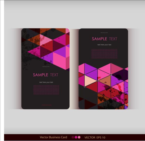 Dreieck mit Grunge-Stile Visitenkarten-Vektor 12 Stile grunge Dreieck card business   