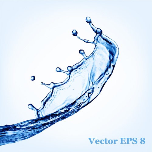 Wassersplas-Effekt-Vektorhintergrund 03 Wirkung Wasser splash Hintergrund   