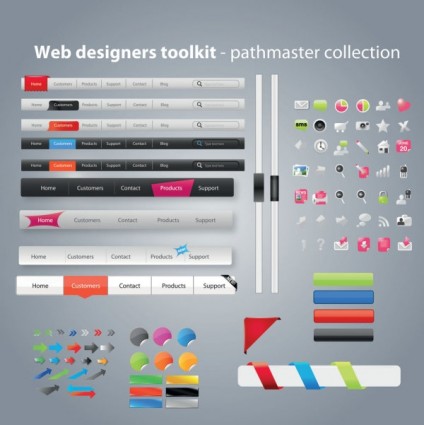 Webdesigner Toolkit Vektormaterial 02 web toolkit kit Grafik designer design   