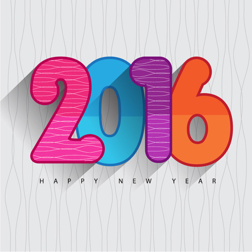 2016 Neujahr kreativ Hintergrund Design Vektor 06 Neues Kreativ Jahr Hintergrund design 2016   