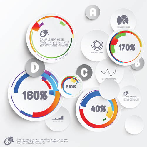 3D Infografiken kreatives Vectoe-Material 04 material Kreativ Infografik   