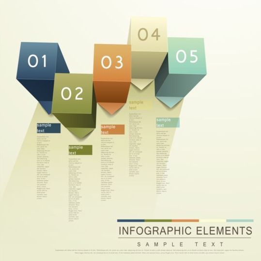 3D options modernes infographics éléments vecteur 09 options moderne infographies elements   