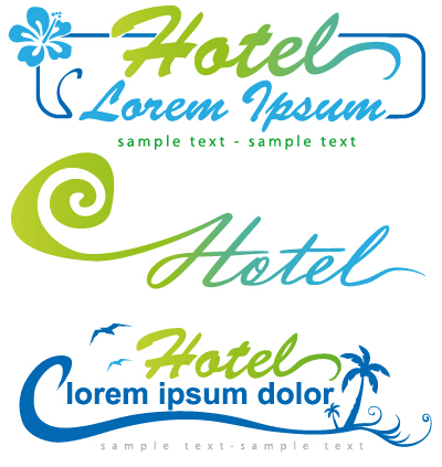 Abstract Hotel logos Vektormaterial logos hotel abstract   