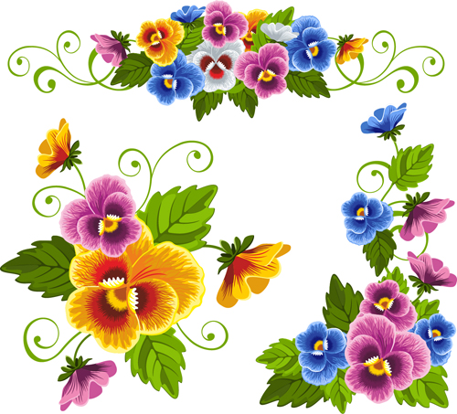 Schöne Blumenschmuck Vektorillustration Schön Ornamente illustration Blume   