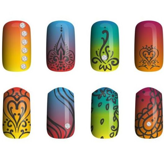 Belle peint ongles vecteurs ensemble 15 peint ongles beau   