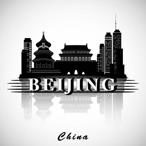 Pekinger Stadthintervektor Peking city background   