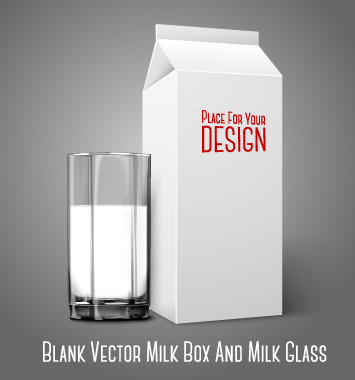 Rohmilchbox und Milchbecher-Vektormaterial Vektormaterial Vektor tasse Milch material blank   