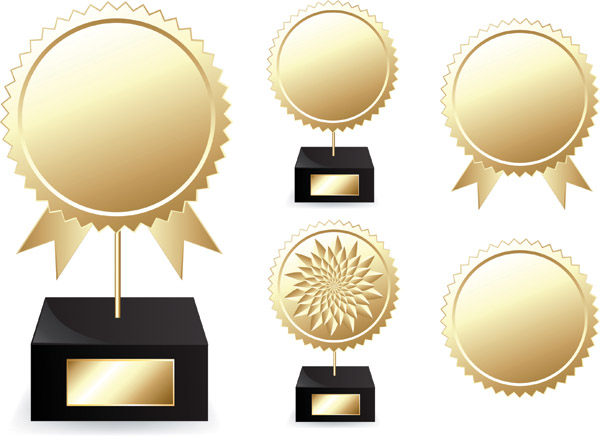Creative Golden Awards vecteur matériel 03 vector material golden creative award   