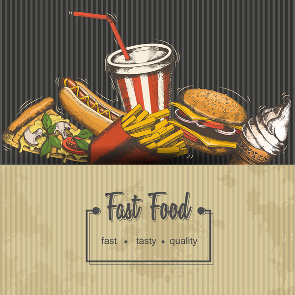 Fast-Food-Anzeigenvektor fast food   