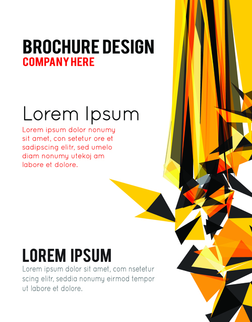 Dépliant et couverture brochure styles abstraits vecteur 09 styles flyer brochure Abstrait   