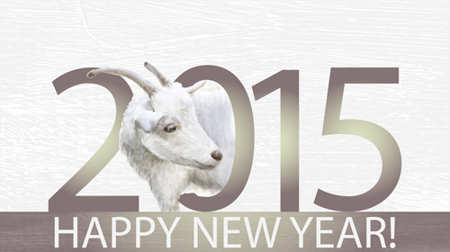 2015とヤギの新年 backgroud アート 新年 ヤギ 2015   