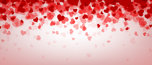 Coeurs volent la Saint-Valentin fonds vecteurs matériel 01 Valentine mouche coeurs   