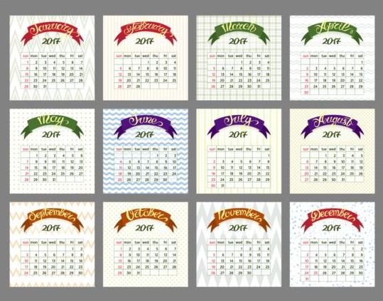 Modernes Geschäft 2017 Kalendervektor modern Kalender business 2017   