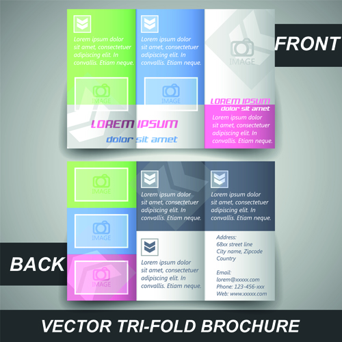 Moderne tri modern fold cover business Broschüre   