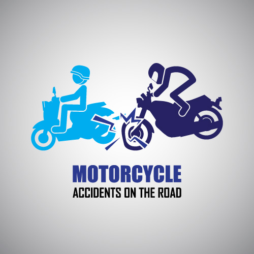 Motorrad-Unfälle Vorsicht Logos Vektor 01 Vorsicht Unfälle Motorrad logos   