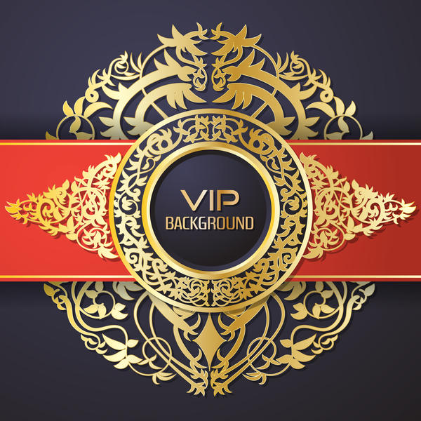 Ornate VIP-Hintergrund rot-schwarzer Vektor 03 vip Schwarz rot ornate   