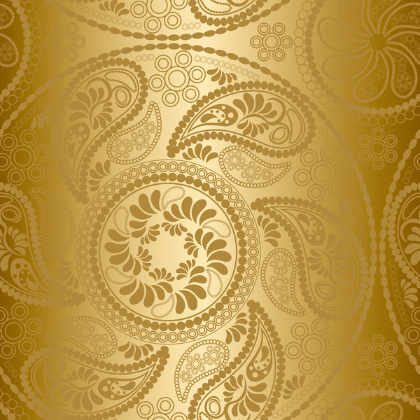 Paisley Muster goldener Vektor pattern paisley golden   