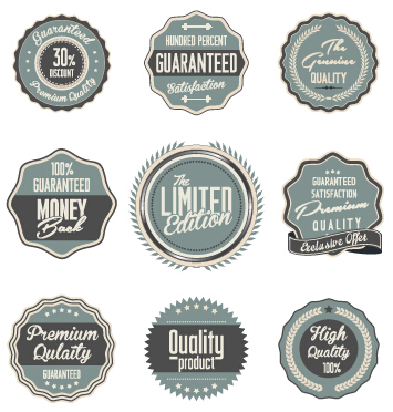 Label de qualité avec badge style vintage Vector 09 vintage style vintage qualité étiquette badge   