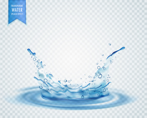 透明水スプラッシュ効果ベクターイラスト02 透明 水 効果 スプラッシュ   