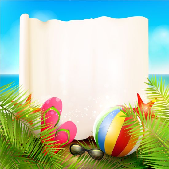 Tropisches Paradies Sommerurlaub und Papier-Hintergrundvektor 06 Urlaub tropisch Sommer Paradies papier Hintergrund   