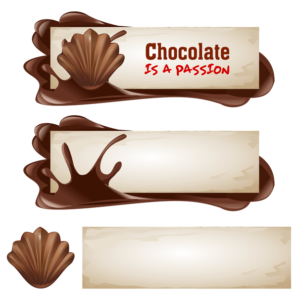 Vecteur de bannière de chocolat matériel 04 Chocolat Bannière   