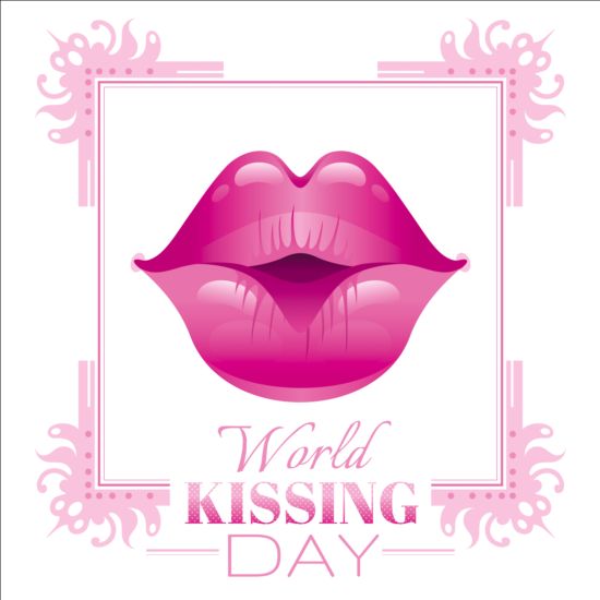 World Kiss jour Creative background 07 monde fond Créatif baiser   