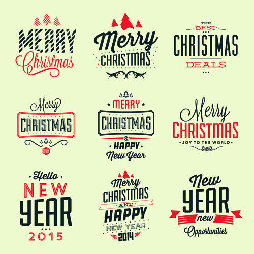 2015 chirstmas und 2010 Retro-Logos Retro-Schrift Neujahr logos logo 2015   