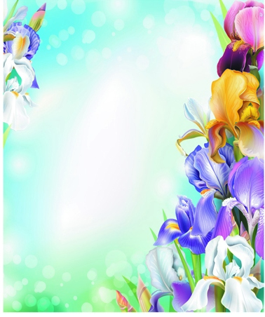 Schöne Blume mit brillanten Hintergrundvektoren 03 Schön brilliant Blume   