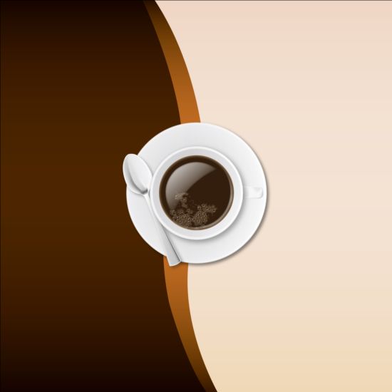 Tasse de café avec le fond de vecteur 04 Coupe cafe   
