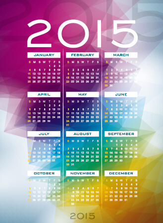 Kalender 2015 moderner Stilvektor-Set 08 modern Kalender 2015   