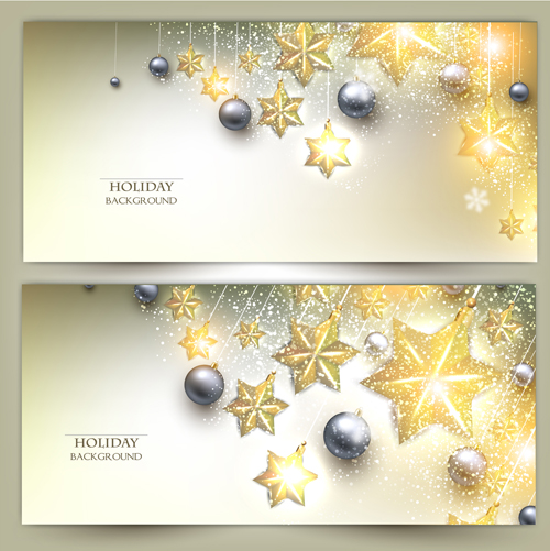 Weihnachten glänzende Ornamente Vektor-Banner Weihnachten shiny Ornamente banner   