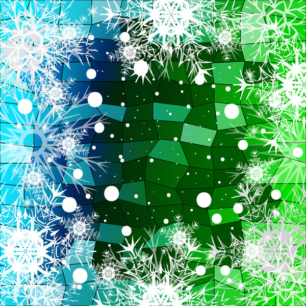 Weihnachtliche Schneeflocke mit glänzendem Polygon-Hintergrundvektor 18 Weihnachten shiny Schneeflocke polygon   