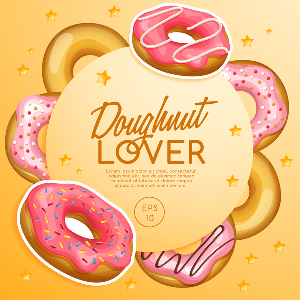 Doughnut Plakatvorlage Kreativer Vektor 05 poster Doughnut   