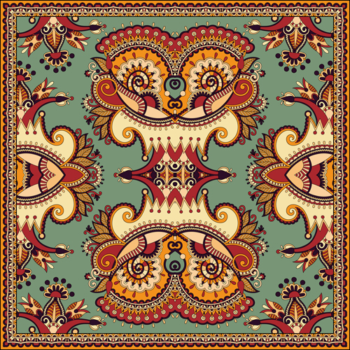 Motif décoratif ethnique floral vecteur 01 motif décoratif motif floral Ethnique   
