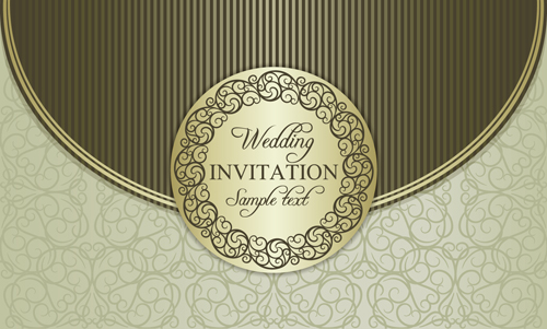 Floral fleuri mariage invitation cartes vecteur ensemble 09 mariage invitation floral fleuri cartes d’invitation cartes   