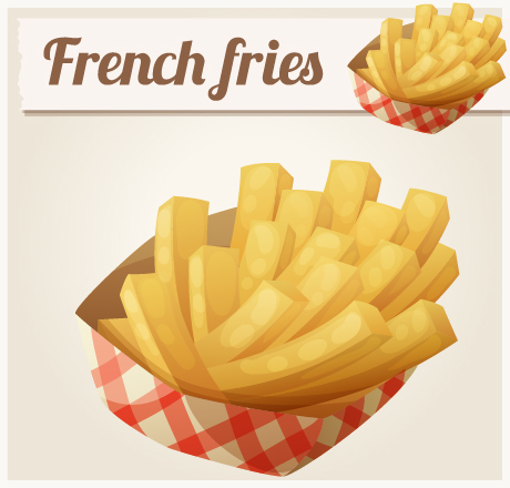 Illustration vectorielle de frites de Français 02 Frites   