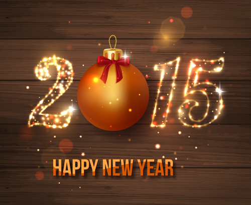 Glühender Neujahrsfeiertag im Jahr 04 Urlaub Hintergrundvektor Hintergrund glowing 2015   