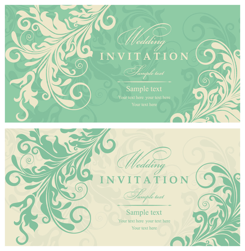 Gris Vintage Style floral invitations cartes vecteur 02 vintage style vintage invitation floral cartes carte   