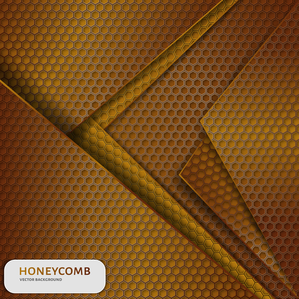 Honigwabenmetallemächer Hintergrundvektor 03 Wabe metallisch material   