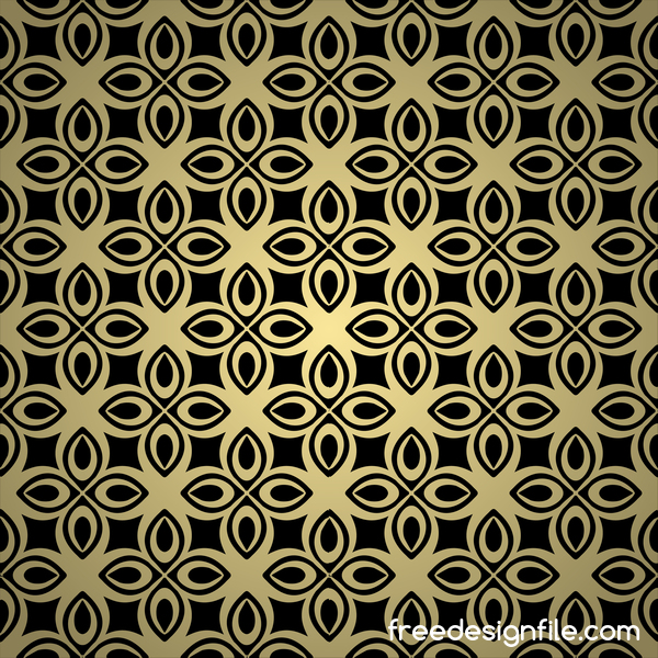 Luxe motif décoratif doré sans soudure vecteur 05 sans soudure motif luxe Doré décoratif   