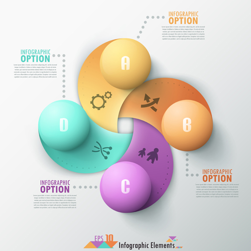 Option infographische Elemente Vektorvorlage 03 Option Infografik Elemente   