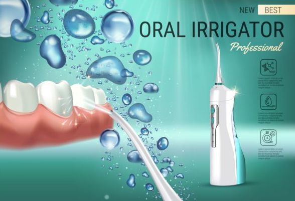 Modèle de vecteur publicitaire irrigaror oral 01 Publicité Oral irrigaror   